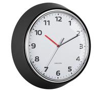 Reloj de pared moderno retro, color negro, diámetro 34 cm, hierro