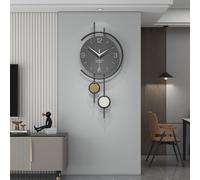 Reloj de pared moderno y creativo, con un diseño minimalista y estructura de metal