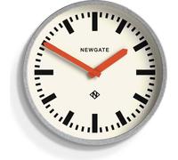 Reloj de pared para equipaje Newgate, con carcasa galvanizada y manecillas naranjas