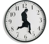 Reloj de pared Unyqoos® silencioso, 26 cm, color – diseño divertido, esfera grande, borde estrecho, cubierta de vidrio, funciona con batería (1 pila AA), ideal para salón, dormitorio y cocina