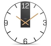 Reloj de pared vintage, 50 cm, silencioso, metal, color negro, diseño moderno