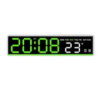 Reloj Despertador Digital Con Temperatura Y Fecha,Reloj De Escritorio Con Pilas, Alarma Digital Con Luz Nocturna Inteligente, Pantalla 12/24H - C°/F° - Fecha, Para Ado, Adulto Y Niño(Green,B)