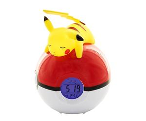 Reloj despertador Pokémon Pikachu con radio, único, 811354, amarillo, 12 x 15 x 11,5 cm (el embalaje puede variar)