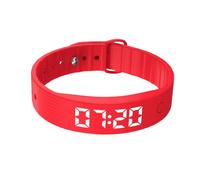 Reloj despertador vibratorio, pulsera silenciosa con temporizador, reloj despertador para grandes durmientes, 8 alarmas, para adultos y sueño diario, viaje, casa, cama de entrenamiento para caminar