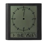 Reloj Digital Controlado por Radio Reloj LCD Reloj de Pared Grande de 8,6 Pulgadas Reloj de Mesa con Hora de Alarma, Luz de Fondo, Indicador de Temperatura y Indicador de Humedad