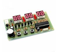 Reloj digital de 12 V, módulo C51, con alarma, cuenta regresiva, cronómetro, temporizador, bajo consumo de energía, interruptor de botón compacto de 92 x 50 mm, tablero para electrónica