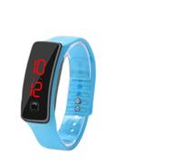 Reloj Digital LED, Reloj de Pulsera Duradero, Digital, de Pulsera Electrónico, Decoración para Deportes, Mujeres y Hombres (Azul Claro)