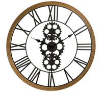 Reloj Mecánico Retro Atmosphera en Metal y Madera Ø70cm