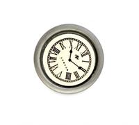 Reloj Pared Miniatura, Plástico 1:12 , Plateado | exhibición, Reloj pequeño molo, Composición paisajes, Para Proyectistas