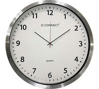 Reloj q-connect de pared plastico oficina redondo 50 cm marco cromado - KF11216