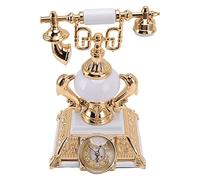 Reloj Telefónico Retro, Reloj Despertador Vintage con Luz Cálida, Hora Precisa, Funciona con Pilas Reloj de Sobremesa con Diseño de Teléfono Antiguo para Estudio Granja (8178-1)