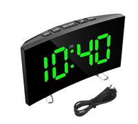 relojDe Alarma Digital - relojDe Escritorio De Pantalla Curva, Pantalla De Escritorio LED Portátil | Gran Dormitorio De Horario Electrónico Silencioso, Relojes Modernos De Mesa Para El Hogar Con Núm