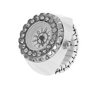 Relojes de diseño para mujer, modernos, con esfera circular, color blanco, 1 juego