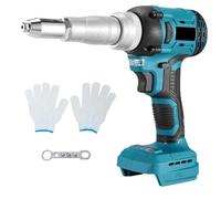 Remachadora de batería compatible con Makita 18 V, 20,000 N, sin escobillas, pinzas de remache eléctrico LED, herramienta de mano para remaches ciegos de 2,4-4,8 mm (sin batería)