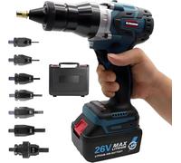 Remachadora inalámbrica, herramienta de remachado eléctrica automática de alta resistencia, con cabezales M3-M12, pistola extractora de tuercas ciegas, para reparación de automóviles.