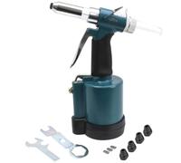 Remachadora Neumática de Aire Comprimido hasta 6,4 mm - Cuerpo Metálico Profesional - Alta Potencia y Precisión - Para Remaches de Aluminio, Acero e Inoxidable - SIO