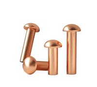 Remache macizo de aluminio, Botón redondo con cabeza plana, remaches de cobre macizo, M1.5-M8, paquete 299, golpe manual GB867(12mm,M8-1pcs)