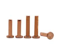 Remache macizo de aluminio, Remaches sólidos de cobre Golpe cabeza plana Paquete 140 M1.5-M8 GB109 | 4mm, M3 10 Uds(10mm,M6 2pcs)