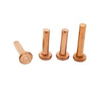 Remache macizo de aluminio, Remaches sólidos de cobre Remache cabeza plana GB109 Varios tamaños M1.5 a M8 Paquete 140 piezas(6mm,M5 2pcs)