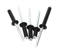 Remaches de aluminio Remache ciego Pop aleación de aluminio 2,4mm 3mm 3,2mm 5mm perno mango de hierro mandril escape remaches pop de aluminio sujetadores(Length 12mm,Black M2.4 (50Pcs))