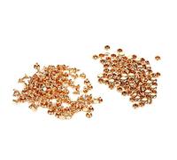 Remaches de doble tapa de 8 x 8 mm, remaches rápidos de 100 piezas, remaches decorativos de cabeza redonda, remaches de cuero, tachuelas metálicas tubulares para(Guangdong Gold)