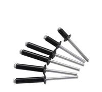 Remaches pop negros M3 .6 M4 M6 .4 de escape mandril aluminio ciegos clavo tracción(8mm,M6(10Pcs))