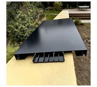Remate De Pretil Exterior Con Canales Para Tiras De Luz LED, Tapas De Extremo, Base, Tornillos, Placa De Cubierta Superior, Panel Metálico(Fit 130-216mm W,130cm/51.2in L)