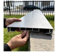 Remate Para Muros De Parapeto Perfiles De Aluminio, Para Exteriores Placa De Remate Para Muros De Cerramiento Con Canales Para Tiras De Luces LED(Fit 249-305mm W,170cm/5.6ft L)