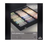 Rembrandt Estuche de pasteles suaves Professional en caja de madera de lujo | Selección Paisaje Tradicional | 45 pasteles enteros