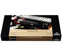 Rembrandt Estuche de pintura acrílica profesional caja de madera de lujo Profesional | 15 tubos (40 ml) + pinceles y accesorios