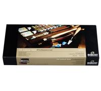 Rembrandt Estuche de pintura al óleo profesional caja de madera de lujo Profesional | 13 colores + pinceles y accesorios