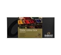 Royal Talens Rembrandt – Estuche de acuarelas profesional metálico de lujo – 36 colores + pincel