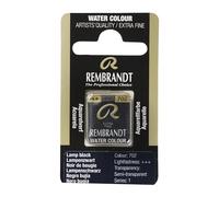 REMBRANDT Talens Watercolour Paint : Half Pan Lamp Black