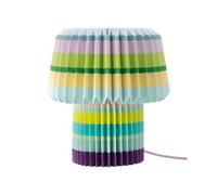 Remember Lámpara de papel Anna Stripes de 31 cm de alto y 30 cm de diámetro - Lámpara decorativa de papel para iluminación de la sala de estar, lámpara colgante de diseño moderno para salón o