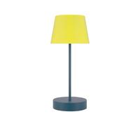 Remember Oscar - Lámpara de mesa LED amarilla de plástico de bajo consumo, 33,5 cm de alto, 14,5 cm de diámetro, cable USB-C, regulador de intensidad, para exteriores