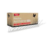 Remi Hogar Pack de 10 Metros de Pinchos Antipalomas 50 Púas para Palomas de Acero Inoxidable | Ahuyenta Palomas Efectivo | 20 Tiras de 50cm Montadas | con Base Transparente