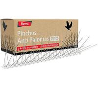 Remi Hogar Pack de 3 Metros de Pinchos Antipalomas Púas para Palomas de Acero Inoxidable | Ahuyenta Palomas Efectivo | 30 Pinchos/Púas en Tiras de 50 cm Montadas | con Base Transparente