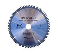 REMI TOOLS LTD - Hoja de sierra circular para madera de corte fino TCT circular 165 mm x (22,23 mm de diámetro) (anillo reductor de 16 mm y 20 mm) x 60 dientes x 2,5 mm de corte