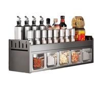 Remingtape Estante de montado en la pared de acero inoxidable - Almacenamiento multifuncional para de cocina, tarros y organizadores