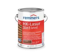 Remmers HK-Lasur 3 en 1 [plus] nogal mate, 2,5 litros, barniz protector de madera premium reducido con disolventes, para exteriores, 3 en 1, secado rápido, duradero