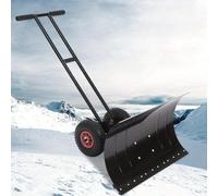 Remo de nieve - Pala para nieve - Quitanieves - Empujador de nieve - Empujador de nieve - Arado extra ancho de 74x42 cm