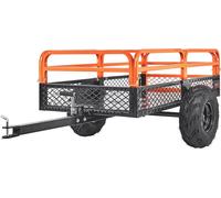 Remolque basculante de acero resistente para vehículos todo terreno, con una capacidad de carga de 680 kg (1500 libras) y un volumen de 15 pies cúbicos. Carro de remolque basculante para jardín, con l
