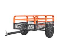 Remolque para ATV de alta capacidad, volquete de acero, 340 kg, 0,43 metros cúbicos, remolque utilitario para jardín compatible con tractores cortacésped, 15 pies cúbicos