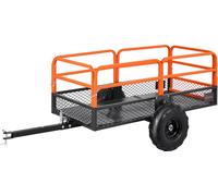 Remolque para ATV de alta capacidad, volquete de acero, 340 kg, 0,43 metros cúbicos, remolque utilitario para jardín compatible con tractores cortacésped, 22 pies cúbicos