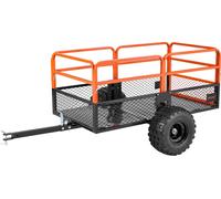 Remolque para ATV de alta capacidad, volquete de acero, 340 kg, 0,43 metros cúbicos, remolque utilitario para jardín compatible con tractores cortacésped, 28 pies cúbicos