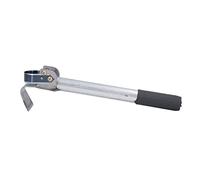 Removedor de corteza manual, herramienta para palear malas hierbas, raspador de hierro resistente para reparación de injertos de jardinería, color plateado y negro