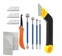 Removedor de juntas | Kit de reparación y decapado de juntas de baldosas - con 3 cuchillas de repuesto para raspador de juntas, para baño ducha y suelo de pared limpieza y colocación de baldosas
