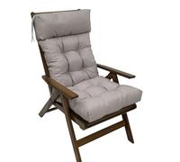 Renchey Cojín para Silla con Respaldo Alto,Cojines de Asiento Plegables para Exteriores para Muebles de Patio | Cojín para Respaldo de Asiento, Cojines para mecedoras con Lazos, Protector Solar y