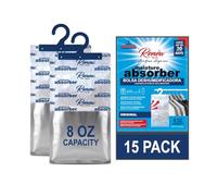 Renew The Life - Absorbentes de humedad para armario, bolsa colgante deshumidificadora, paquete de 15, 8 onzas, absorbente de humedad de aroma original, prevención de olores a humedad, no eléctrico