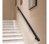 Renmlion Pasamanos de Escalera Moderno｜Pasamanos de Escalera de Hierro Forjado para Montaje en Pared en Interiores y Exteriores｜Barra de Soporte de Seguridad con Barra de Agarre de Tubo Redondo(30cm)